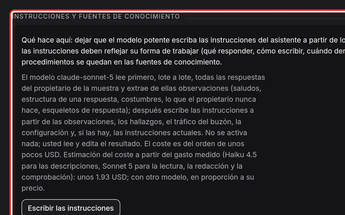 De cerca: Haga escribir las instrucciones