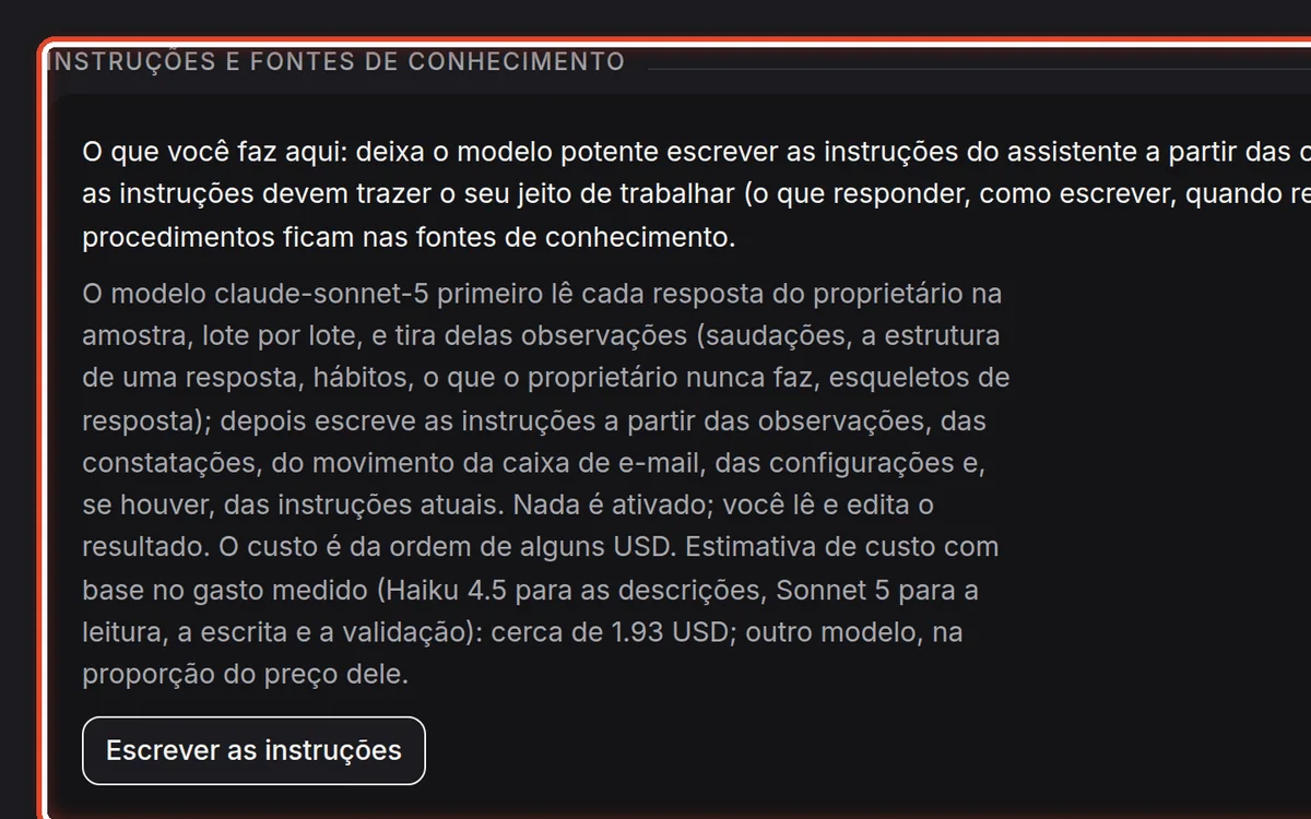 De perto – A escrita das instruções
