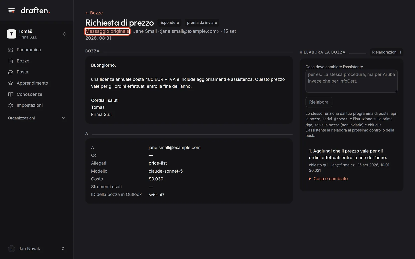 Screenshot del passo 6