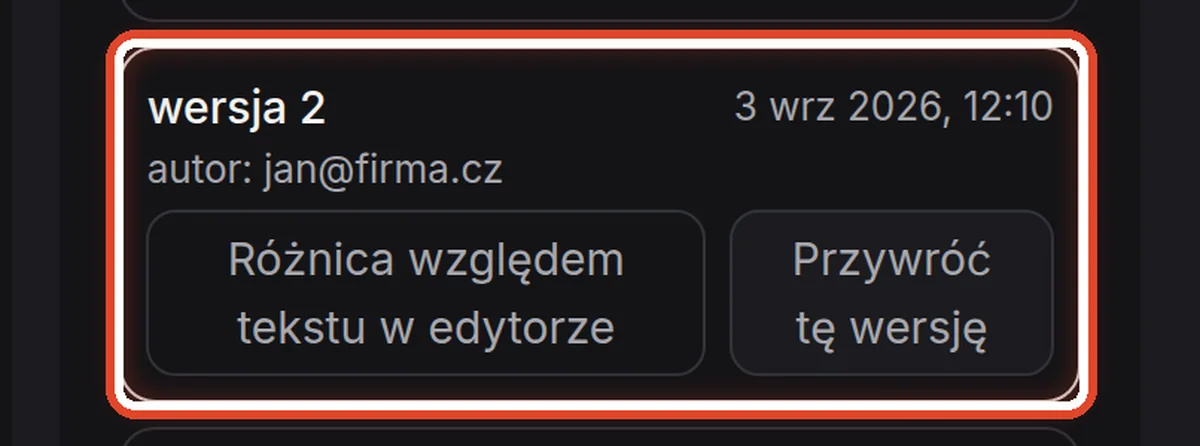 Zbliżenie – Historia wersji