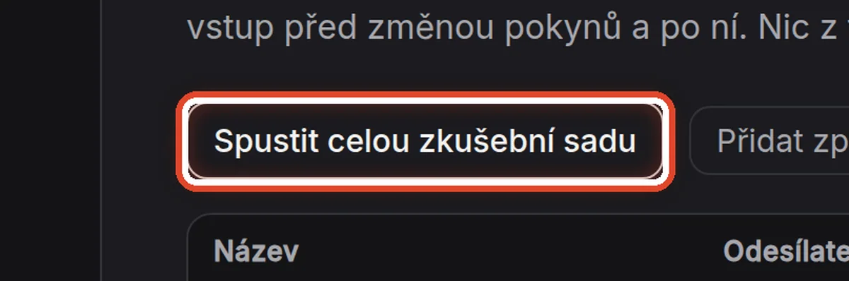 Detail — Spusťte celou sadu
