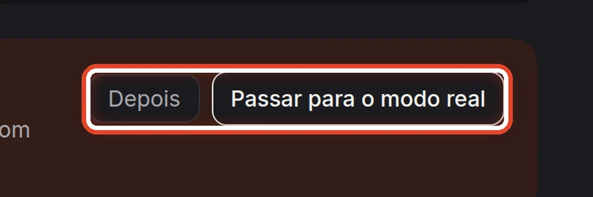De perto – Passe para o modo real
