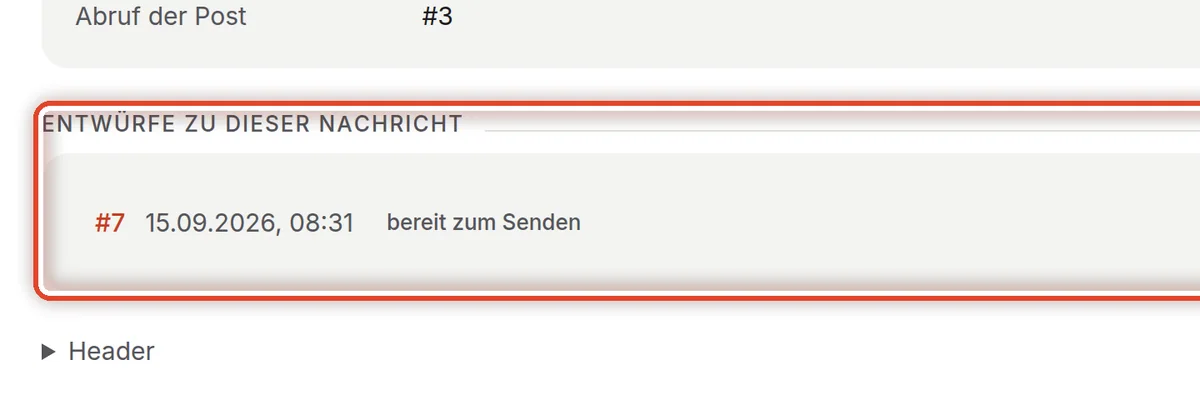 Nahaufnahme – Entwürfe zu dieser Nachricht