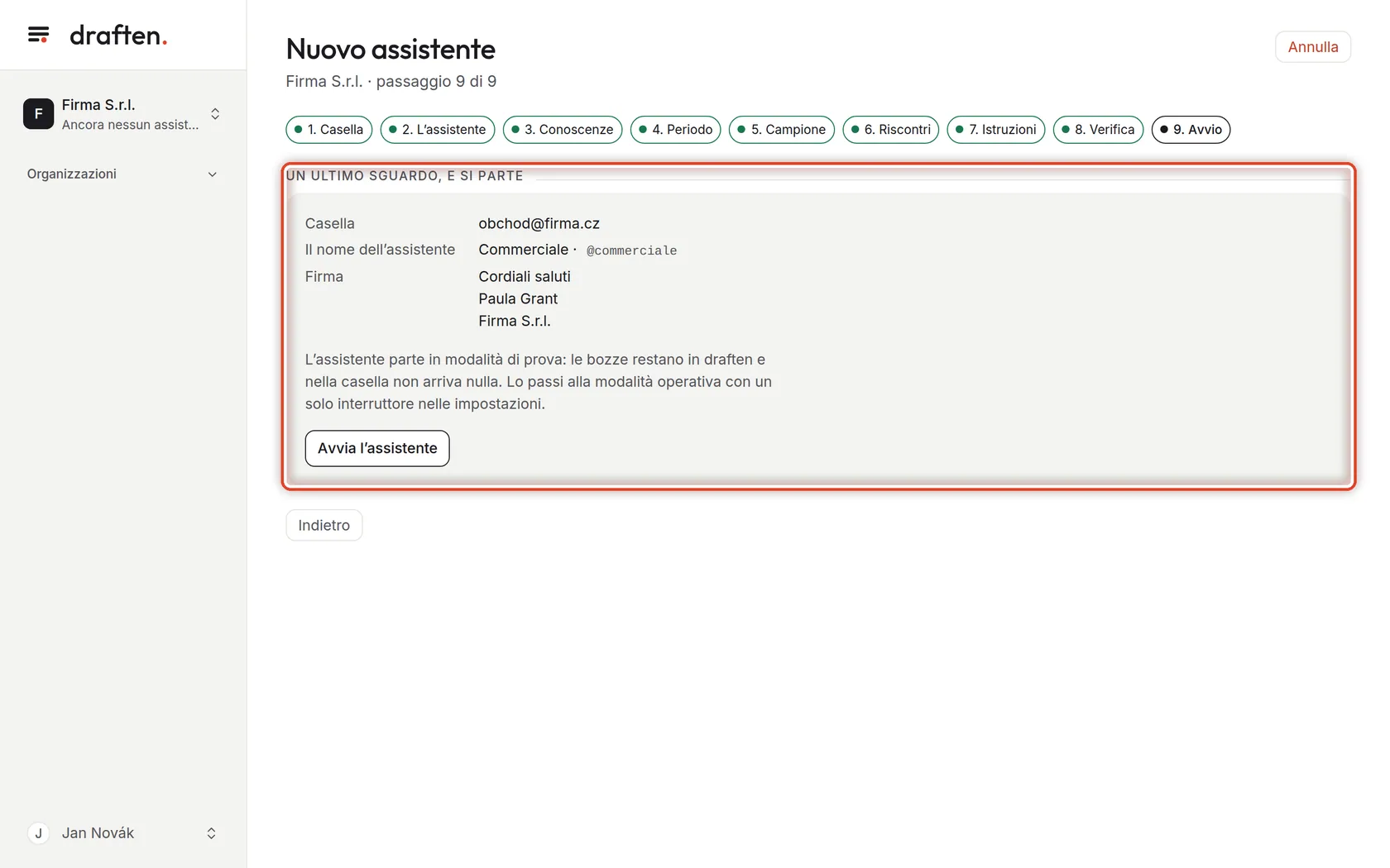 Screenshot del passo 19
