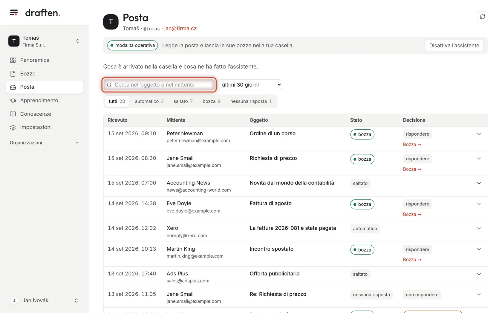 Screenshot del passo 3