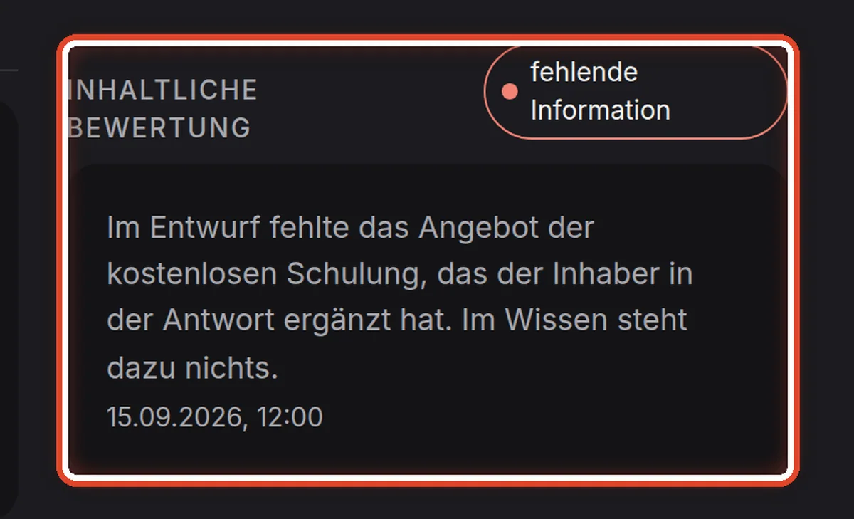 Nahaufnahme – Warum Sie den Entwurf geändert haben