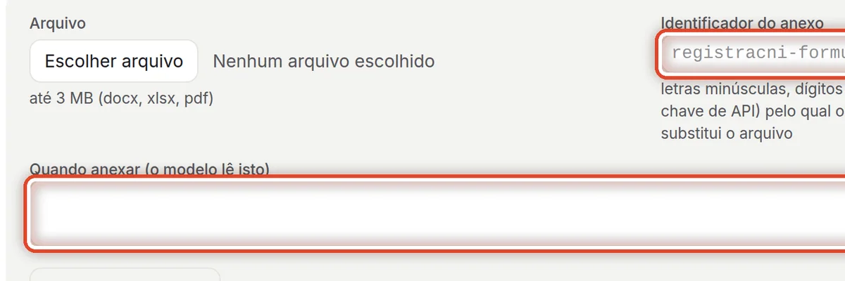 De perto – Identificador e Quando anexar