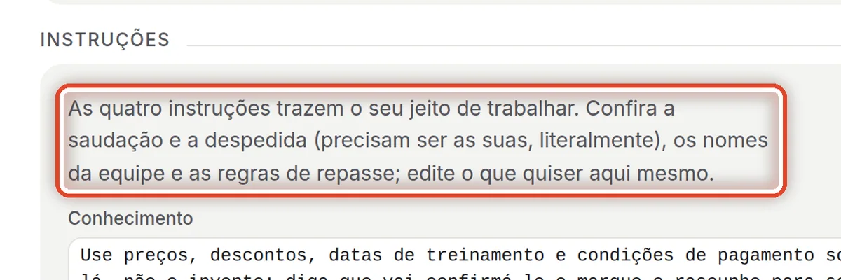 De perto – Conferir o texto