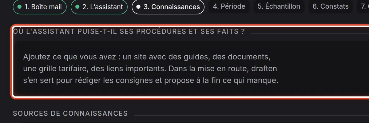 Gros plan – Ajouter des sources de connaissances