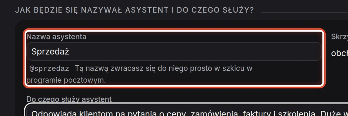 Zbliżenie – Nazwij asystenta