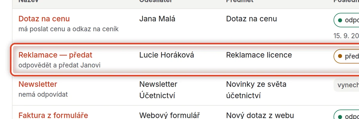 Detail — Co má vyjít