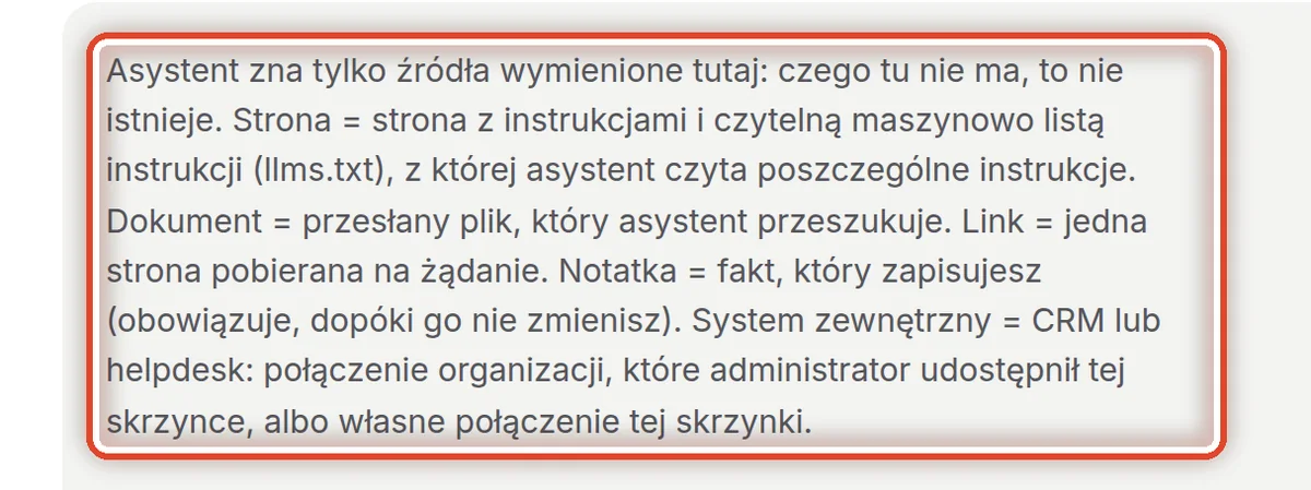Zbliżenie – Asystent wie tylko to, co tu jest