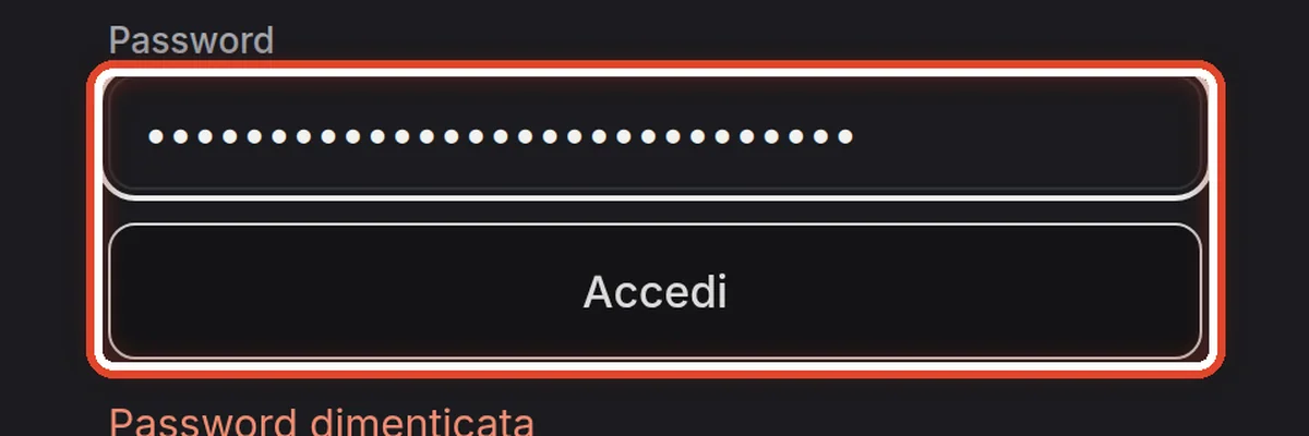 Da vicino – Oppure inserisci la password