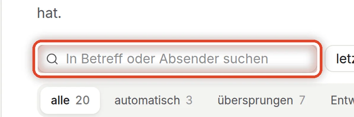 Nahaufnahme – Eine Nachricht finden