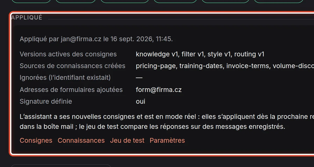 Gros plan – C’est fait