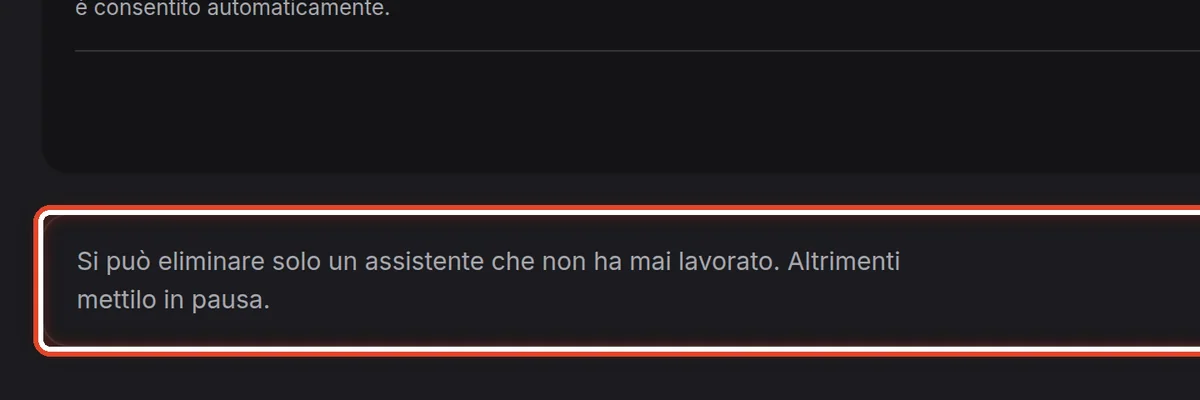 Da vicino – Eliminare l’assistente