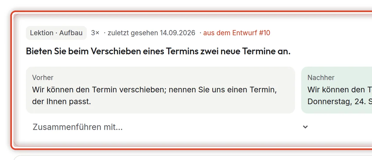 Nahaufnahme – Eine vorgeschlagene Lektion
