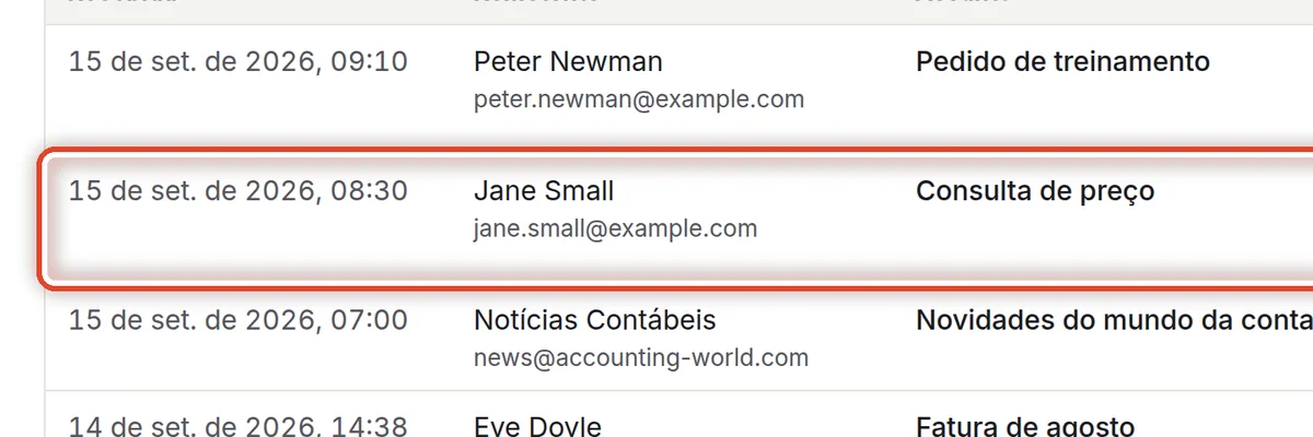 De perto – O que chegou à caixa de e-mail