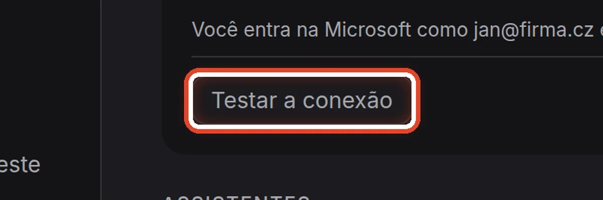 De perto – Testar a conexão
