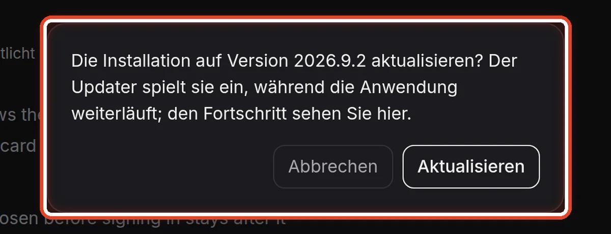 Nahaufnahme – Bestätigen