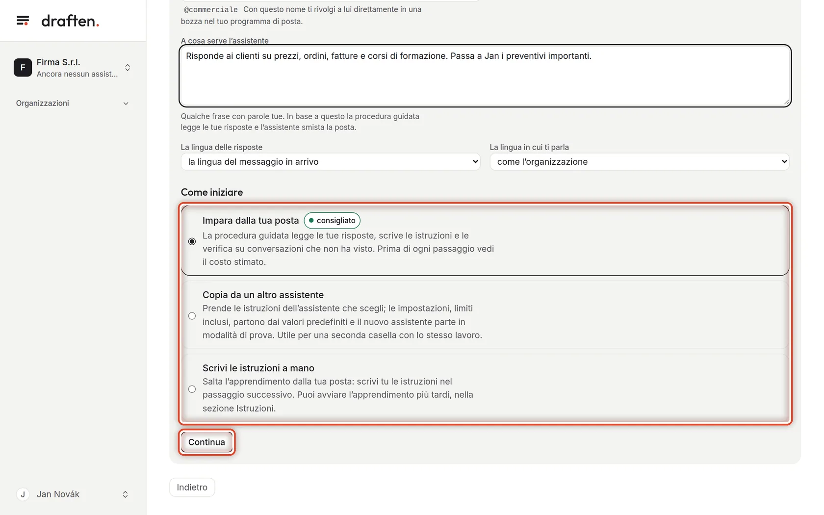 Screenshot del passo 5