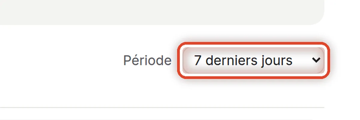 Gros plan – Choisir la période
