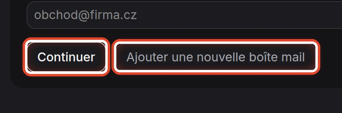 Gros plan – La boîte mail n’est pas dans la liste ?