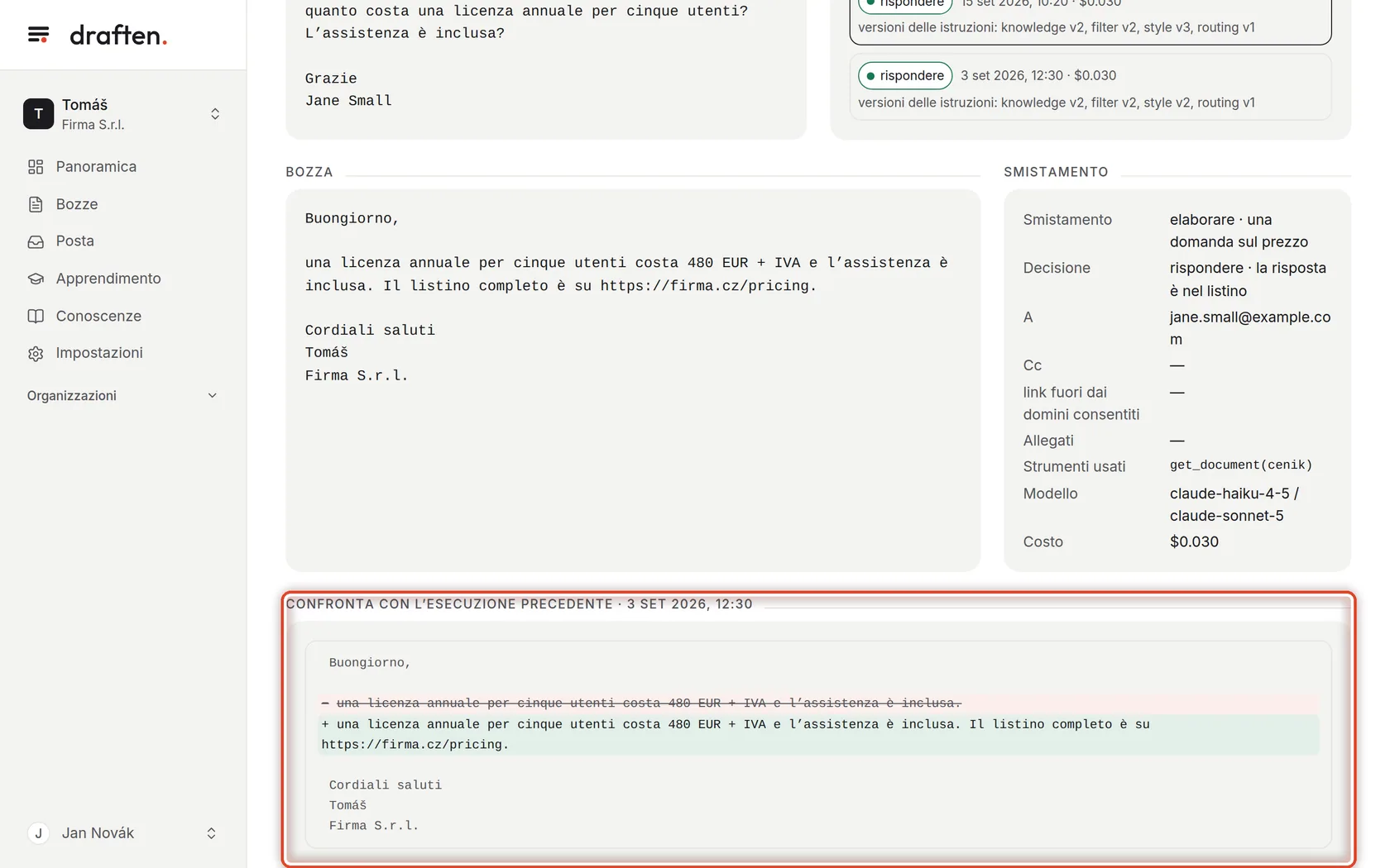 Screenshot del passo 6