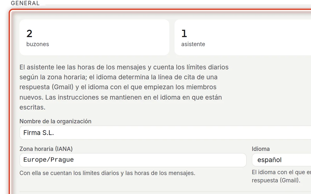 De cerca: La configuración general de la organización