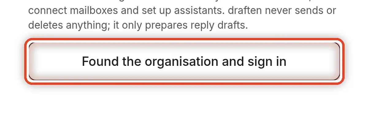 Close up — Found the organisation