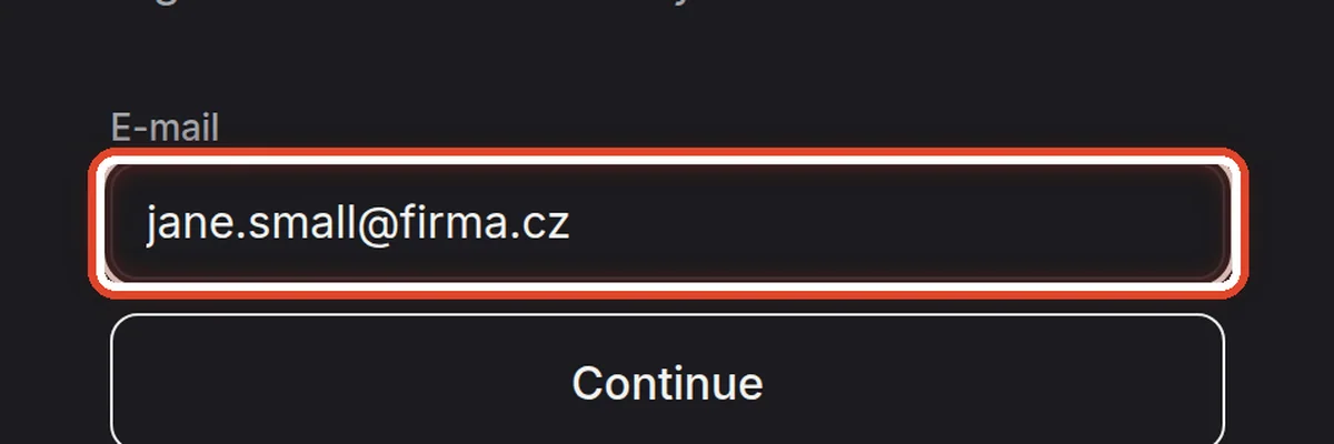 Close up — Enter your e-mail