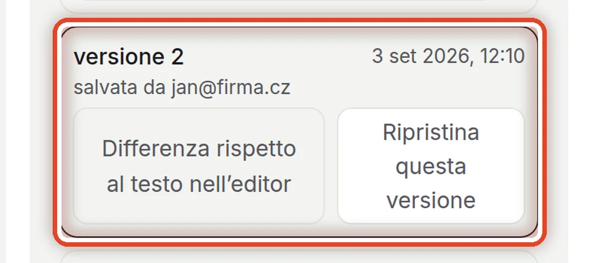Da vicino – Cronologia delle versioni