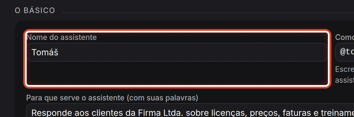 De perto – O nome do assistente