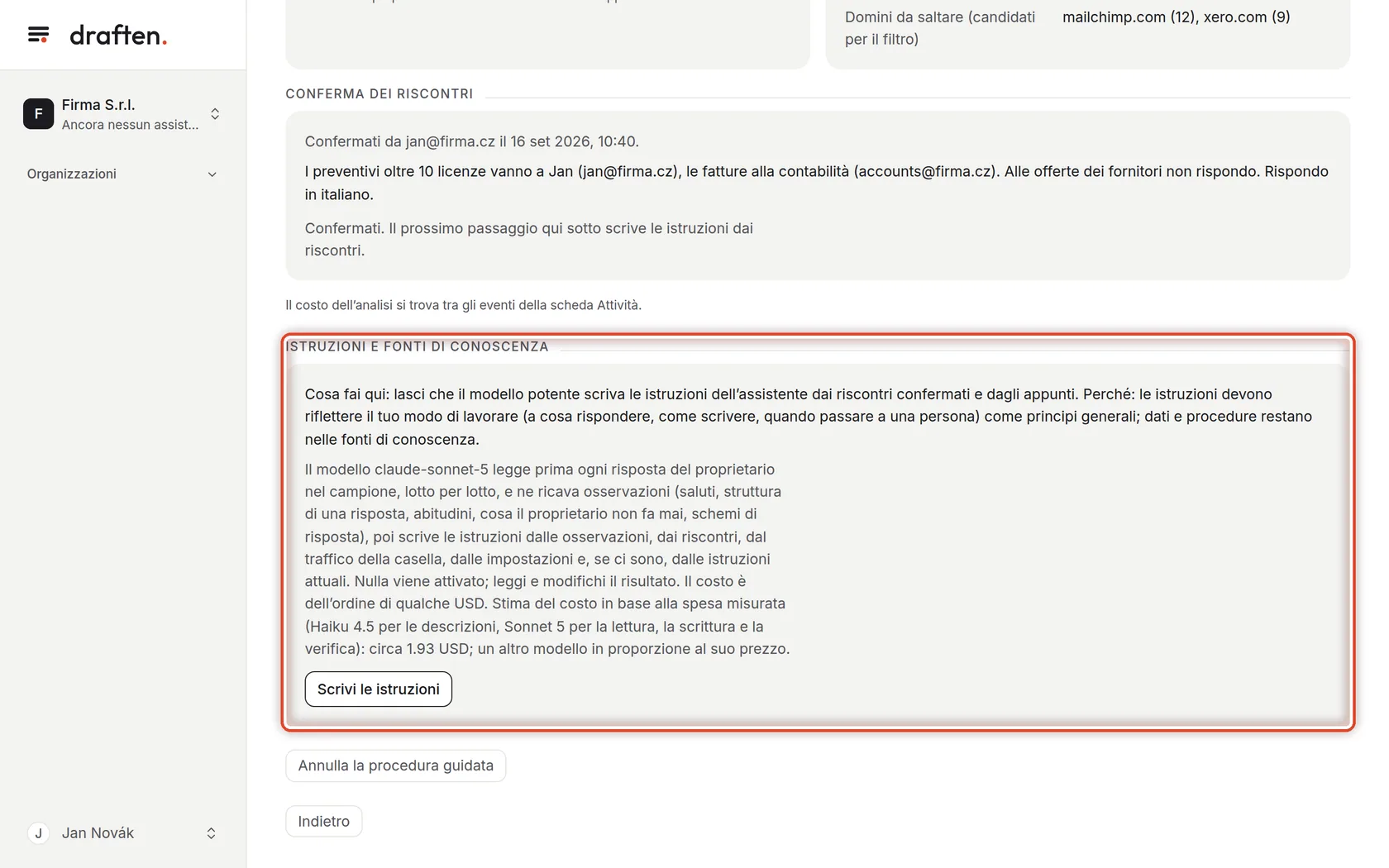 Screenshot del passo 12