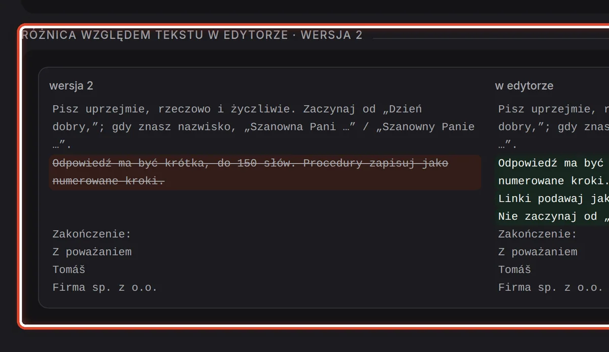 Zbliżenie – Porównanie