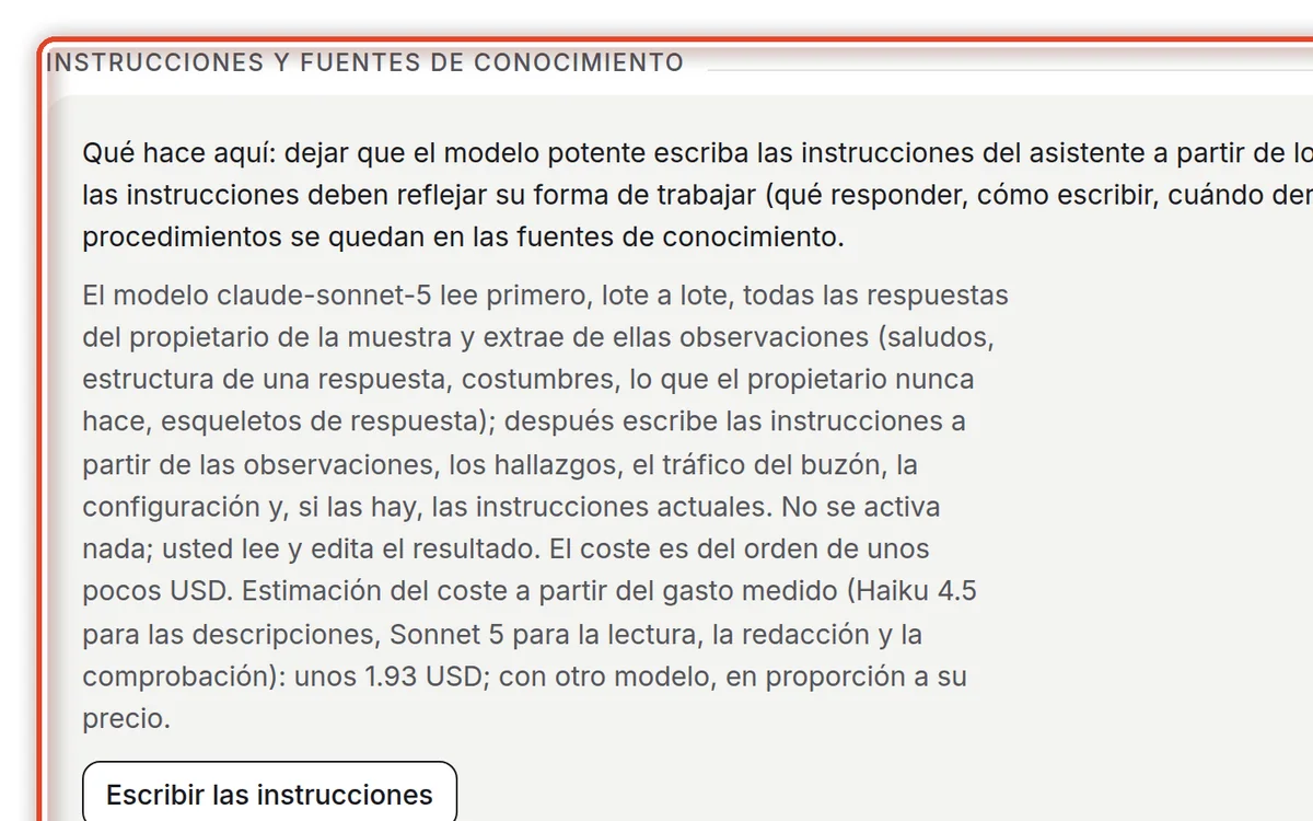 De cerca: Haga escribir las instrucciones