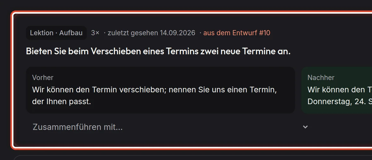 Nahaufnahme – Eine vorgeschlagene Lektion