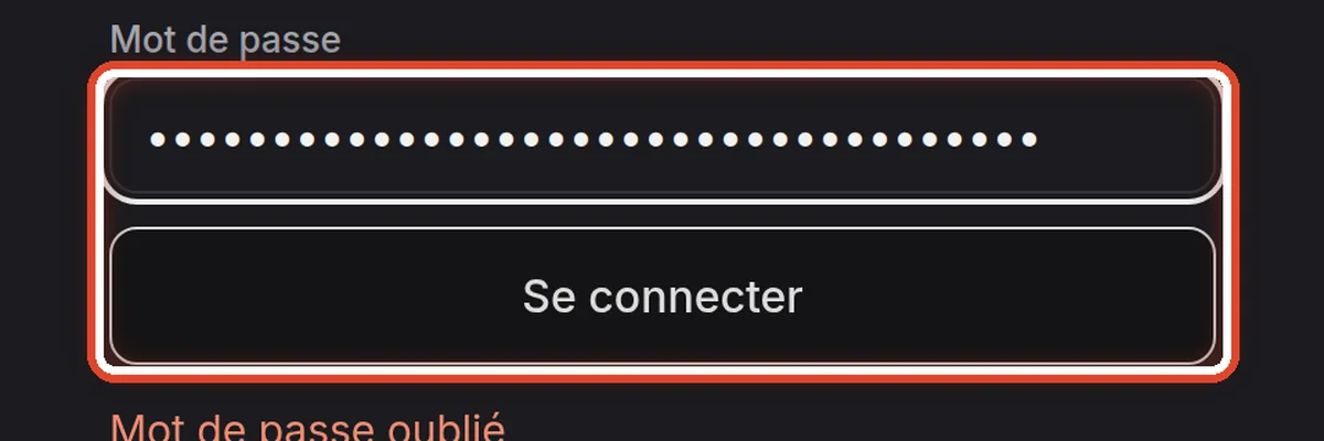 Gros plan – Ou saisir votre mot de passe