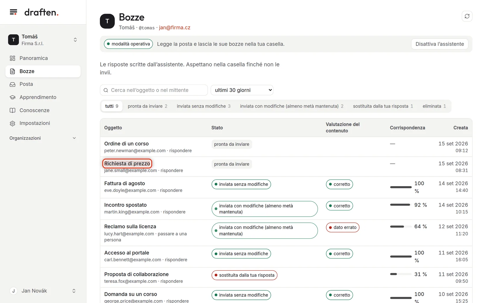 Screenshot del passo 3