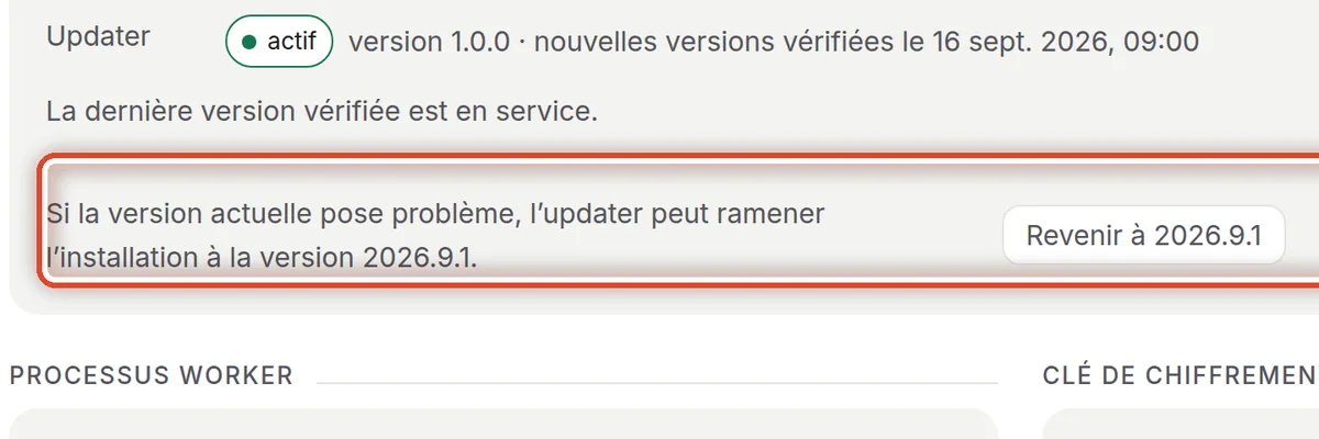 Gros plan – Si la nouvelle version pose problème