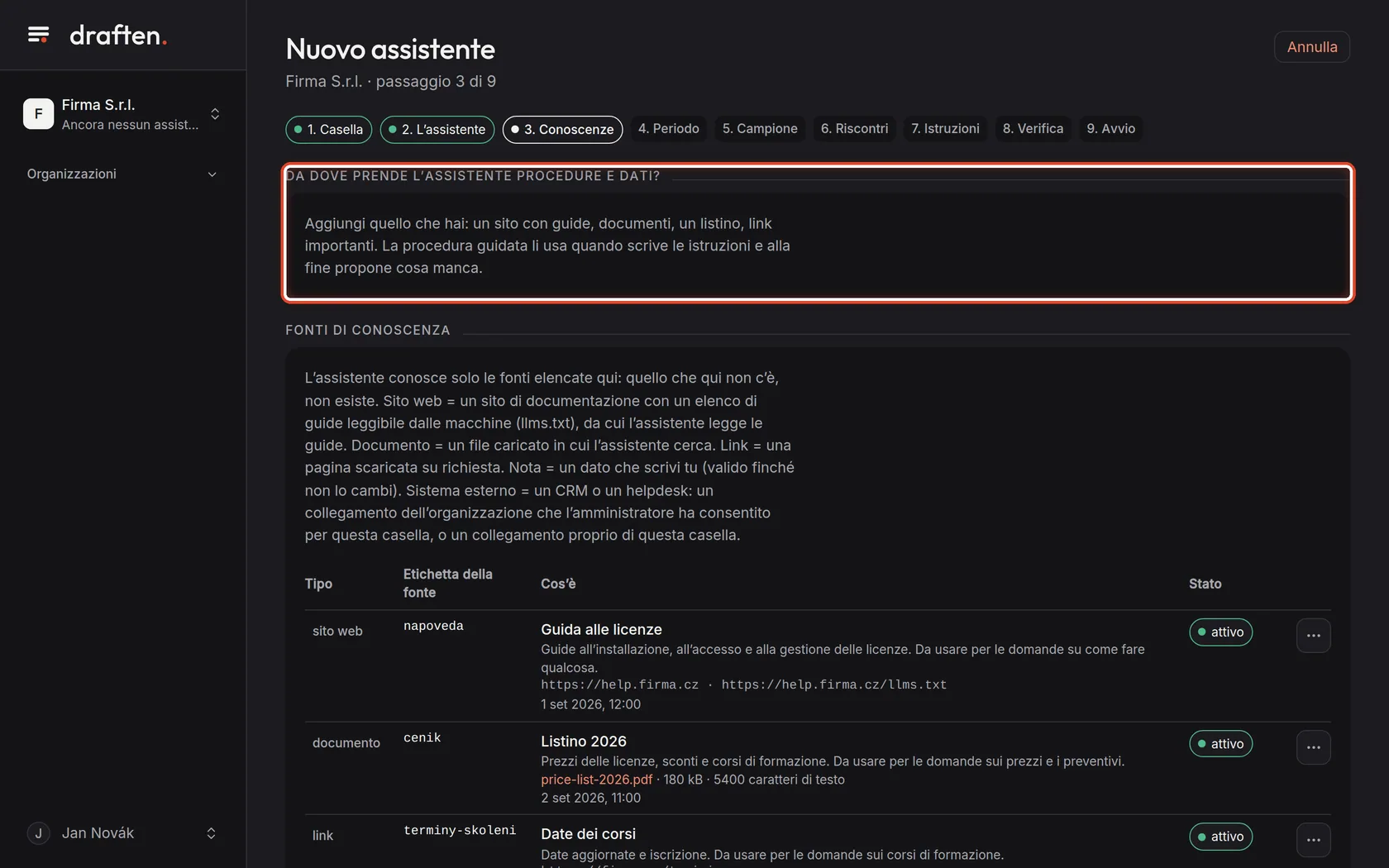 Screenshot del passo 6