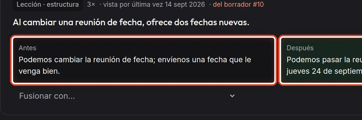 De cerca: Antes y después