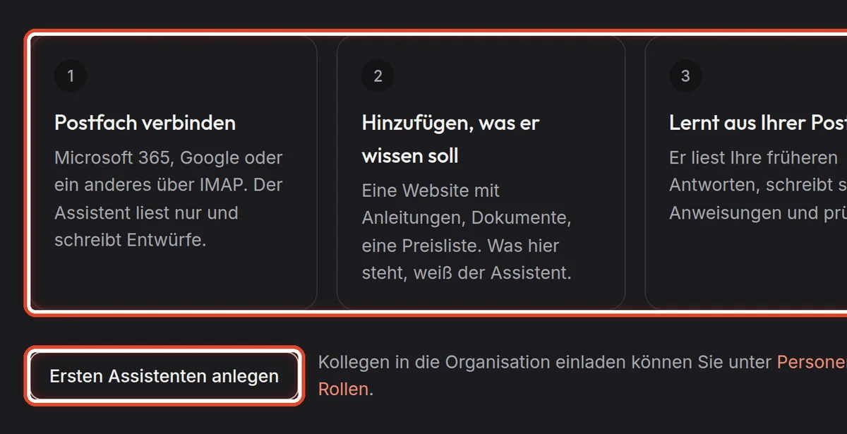 Nahaufnahme – Die erste Anmeldung