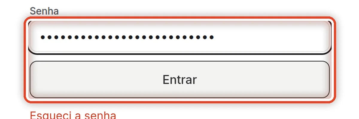 De perto – Ou digite a sua senha