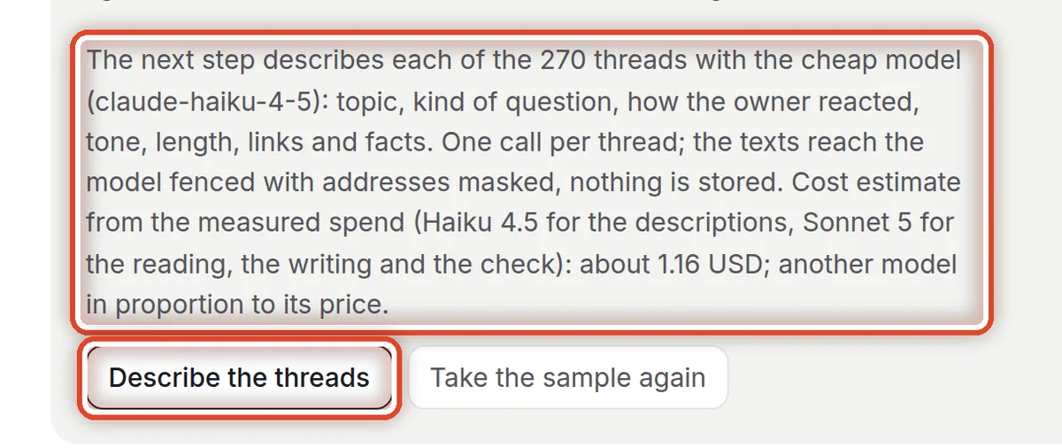 Close up — Sample and description