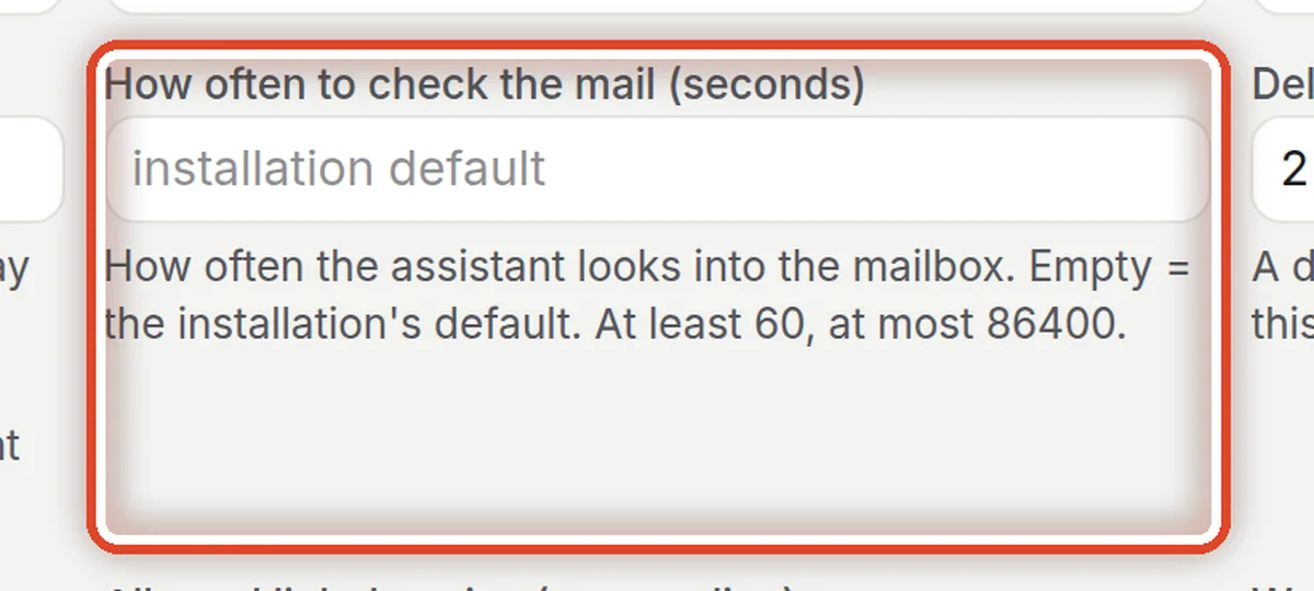 Close up — How often to check the mail