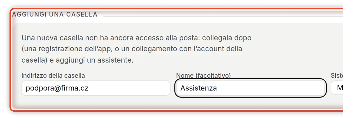 Da vicino – Aggiungi una casella