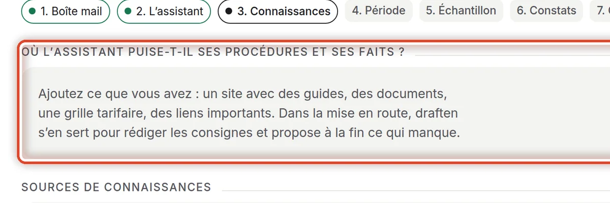 Gros plan – Ajouter des sources de connaissances