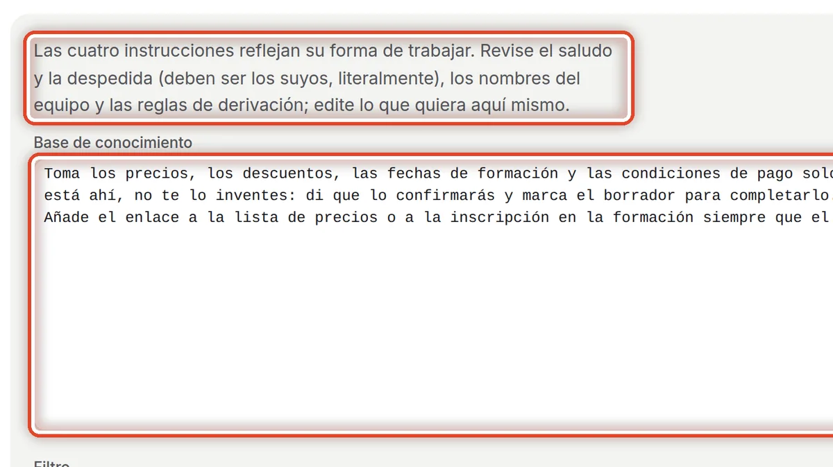 De cerca: Lea las instrucciones