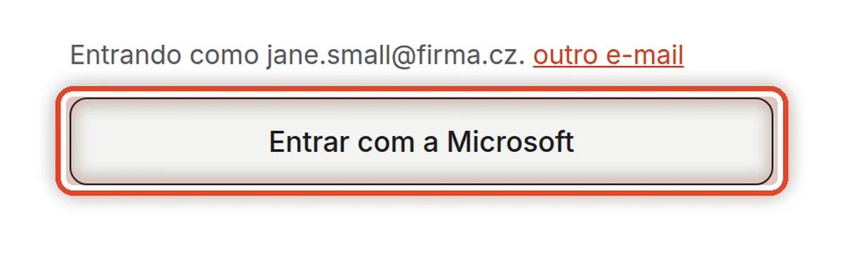 De perto – Entre com a conta da sua organização